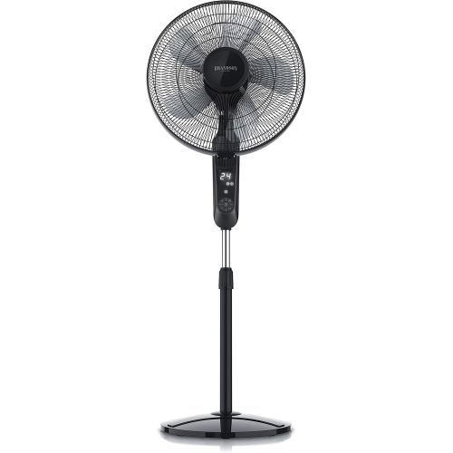  Brandson - Standventilator DC Silent mit Fernbedienung + LED Display - 24 Geschwindigkeiten - Oszillation 80 Grad - Ventilator sehr leise - Hoehe verstellbar - Kopf um 35 Grad neigb