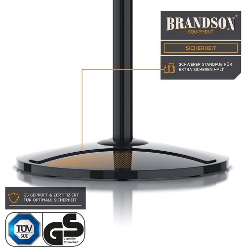  Brandson - Standventilator DC Silent mit Fernbedienung + LED Display - 24 Geschwindigkeiten - Oszillation 80 Grad - Ventilator sehr leise - Hoehe verstellbar - Kopf um 35 Grad neigb