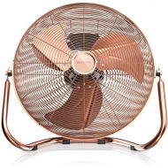 [아마존베스트]Brandson - Windmaschine Retro Stil 120 Watt - Ventilator in Kupfer - Standventilator 50cm - Bodenventilator - hoher Luftdurchsatz - stufenlos neigbarer Ventilatorkopf - Kupfer