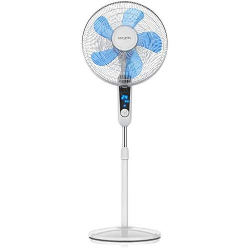  Brandson - Standventilator DC Silent mit Fernbedienung + LED Display - 24 Geschwindigkeiten - Oszillation 80 Grad - Ventilator sehr leise - Hoehe verstellbar - Kopf um 35 Grad neigb