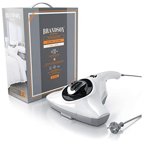  Brandson - Milbenstaubsauger 300W - Milben-Handstaubsauger mit UV Sterilisationslicht - -Schmutzbehalter 150 ml - desinfiziert Betten Bekleidung Polstermoebel - Milbensauger ideal f