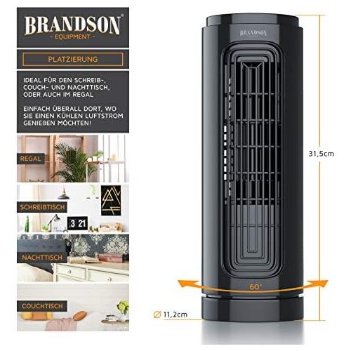  [아마존베스트]Brandson 7333354744 Table Tower Fan, black, 146846468484