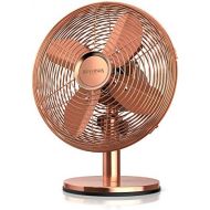 [아마존베스트]Brandson - Table Fan in Copper Design 3 Speed Settings Can be Switched 80° Oscillation Angle Approximately 40° robust full metal housing.