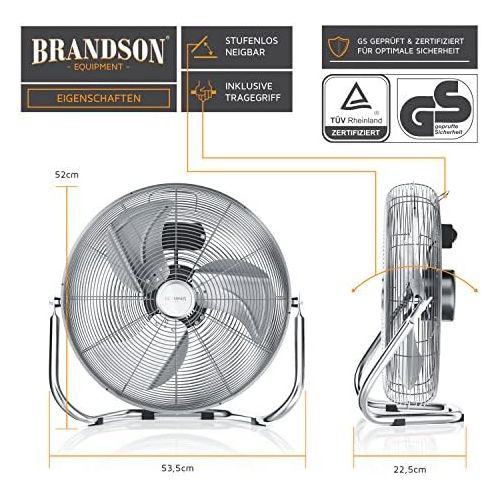  [아마존베스트]Brandson DE large wind machine fan, silver, B07NWB6ZVT