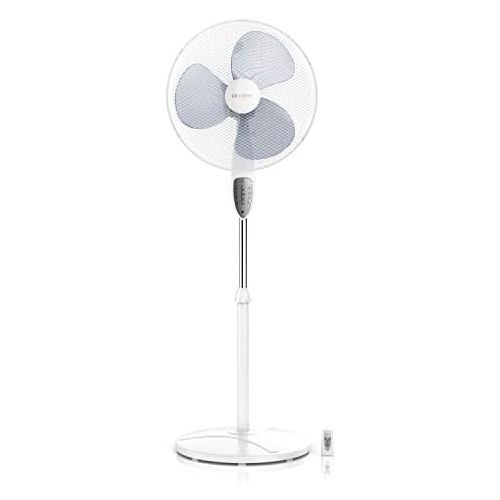  [아마존베스트]Brandson Floor Standing Fan with Remote Control, Standing Fan, Height Adjustable Stand, Adjustable Inclination Angle, 50 W, 3 x Different Speed Levels, 80° Oscillating Function