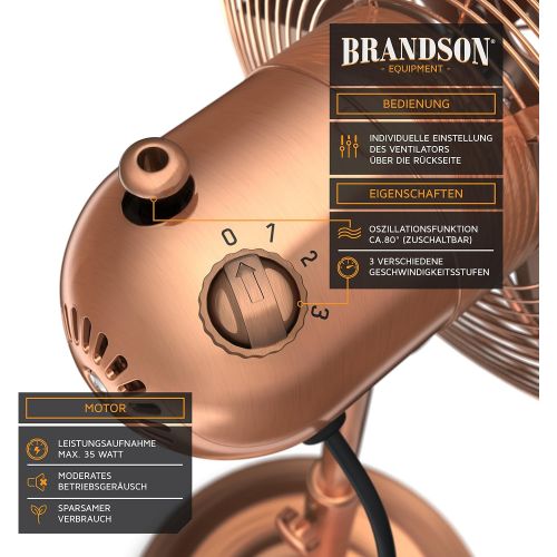  [아마존베스트]Brandson DE Retro Stand Fan, 9223030303922