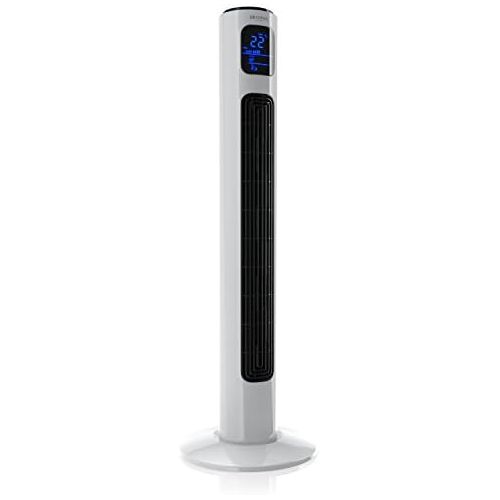  [아마존베스트]Brandson Tower Fan with Remote Control and Oscillation - Oscillating Tower Fan - 96 cm - 45 W - Fan with 3 Speed Settings + Timer + 60° Oscillation - 2020 Model - Polar White