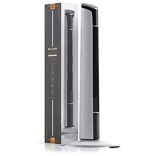  [아마존베스트]Brandson Tower Fan with Remote Control and Oscillation - Oscillating Tower Fan with 2 Speed Settings, Timer, 3 Operating Modes and 40° Oscillation - White, white, 6587854174