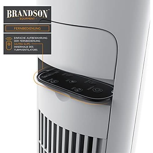  [아마존베스트]Brandson Tower Fan with Remote Control and Oscillation - Oscillating Tower Fan with 2 Speed Settings, Timer, 3 Operating Modes and 40° Oscillation - White, white, 6587854174