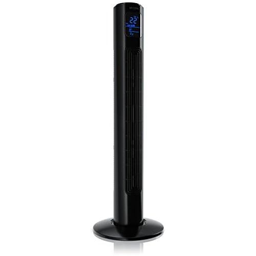  [아마존베스트]Brandson 2020 Model - Tower Fan with Remote Control and 60° Oscillation - Pedestal Fan - Column Fan - 96 cm - 3 Speed Levels - GS Certified, black, 68468/7464684