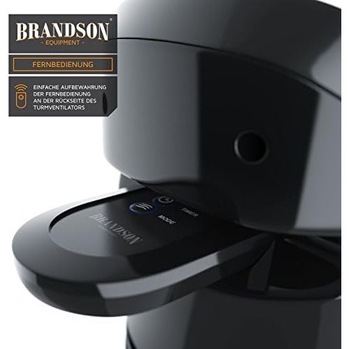  [아마존베스트]Brandson Tower Fan With Remote Control, Column Fan, Incl. Oscillation - 86 cm - 60 W - 3 speed settings - low, medium, high - timer - LED display - quiet operating noise, black, B0