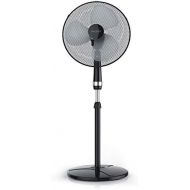 [아마존베스트]Brandson - Stand fan stand fan - stand height adjustable - fan with high air flow - 3 different speed settings - oscillation function approx. 80 degrees - black
