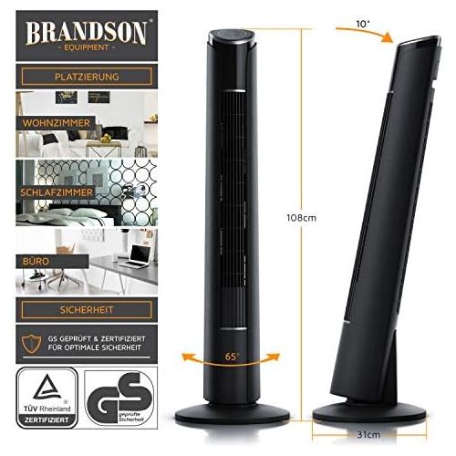  [아마존베스트]Brandson 72230334772 Tower Fan, black, 722303587854