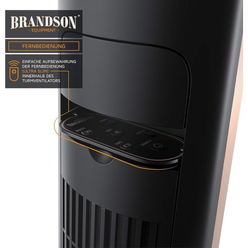  [아마존베스트]Brandson Tower Fan with Remote Control and Oscillation - Oscillating Tower Fan with 2 Speed Settings, Timer, 3 Operating Modes and 40° Oscillation - White, pink, 722303818722