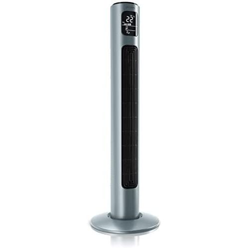  [아마존베스트]Brandson 2020 Model - Tower Fan with Remote Control and 60° Oscillation - Pedestal Fan - Column Fan - 96 cm - 3 Speed Levels - GS Certified Ice Grey