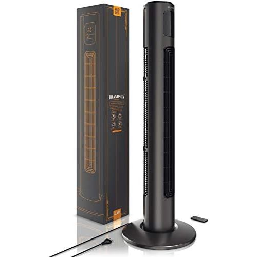  [아마존베스트]Brandson - Tower Fan with Remote Control and Oscillation - Pedestal Fan - Dark, grey, 722303815