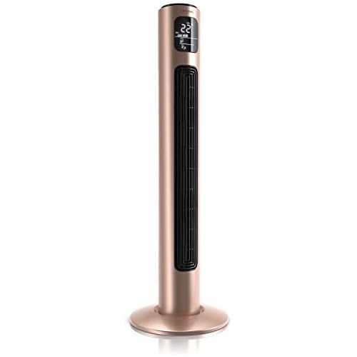  [아마존베스트]Brandson 2020 Model - Tower Fan with Remote Control and 60° Oscillation - Pedestal Fan - Column Fan - 96 cm - 3 Speed Levels - GS Certified, pink, 722303816