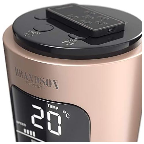  [아마존베스트]Brandson 2020 Model - Tower Fan with Remote Control and 60° Oscillation - Pedestal Fan - Column Fan - 96 cm - 3 Speed Levels - GS Certified, pink, 722303816