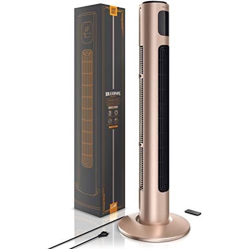  [아마존베스트]Brandson 2020 Model - Tower Fan with Remote Control and 60° Oscillation - Pedestal Fan - Column Fan - 96 cm - 3 Speed Levels - GS Certified, pink, 722303816