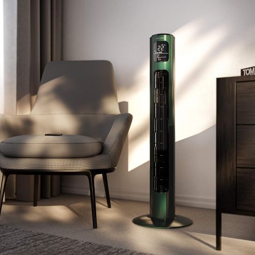  [아마존베스트]Brandson Tower Fan with Remote Control  Oscillating Tower Fan  96 cm  Fan with 3 Speed Settings  Timer  60° Oscillation, green, 722303807