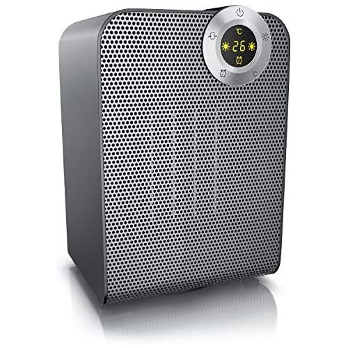  [아마존베스트]Brandson Fan Heater  Ceramic Fan Heater Bathroom Energy Saving, Quiet  Quick Heater with Oscillation Function  2 x Heat Settings  Timer  Heater  GS Certified - Cool Grey Desi