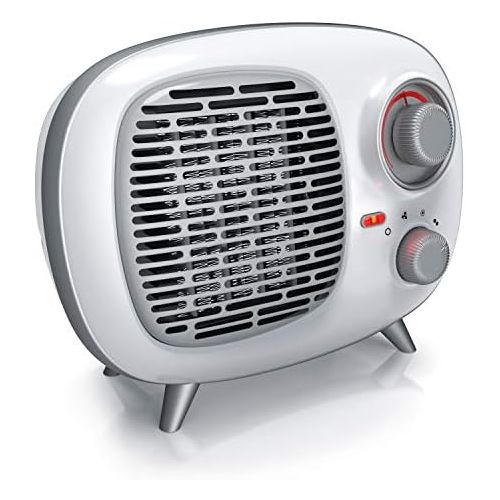  [아마존베스트]Brandson - Fan heater with two power settings - fan heater bathroom energy-saving quiet - continuous temperature control - ceramic heating element - thermal fuse - heating heater -