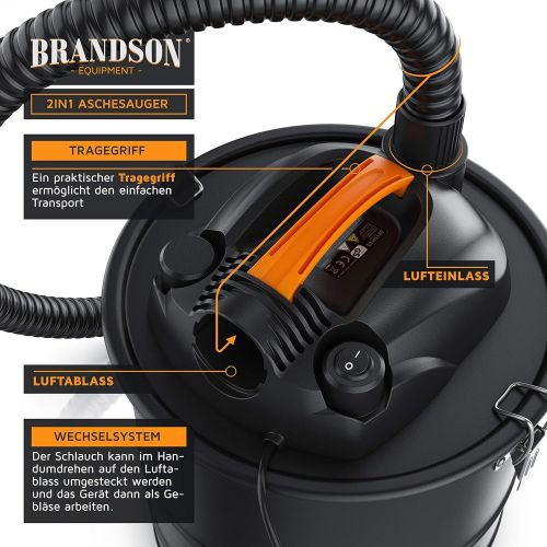  Brandson 2 in 1 Ash Vacuum Cleaner Fireplace Vacuum Cleaner