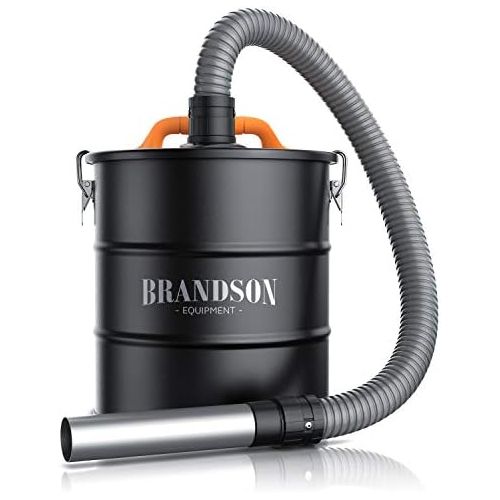  [아마존베스트]Brandson - Ash filter pre-separator - 20 L collection container - suction connection - 1 m suction hose - ash filter - oven vacuum cleaner - fireplace vacuum cleaner - quick fasten