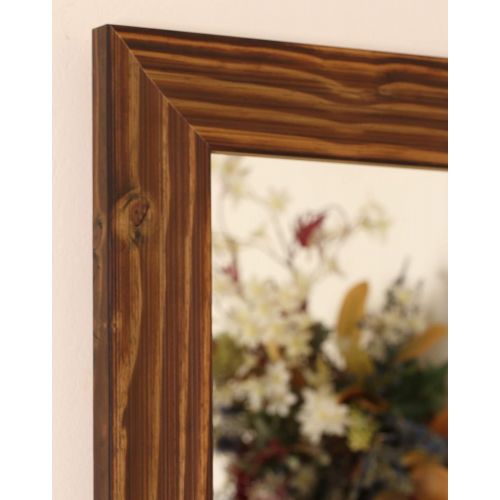  BrandtWorks AZBM44Thin Wood Toned Slim Floor Mirror 21 x 70.5 Dark Brown