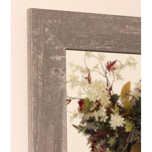  BrandtWorks AZBM41Thin Urban Frontier Barnwood Slim Floor Mirror 21.5 x 71 Brown