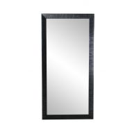 BrandtWorks, LLC AZ-AV47TALL Glossy Black Ribbed Floor Mirror 32 x 65.5