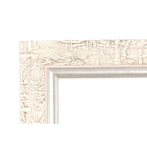  BrandtWorks AZBM72Thin Silver and Cream Aspen Slim Floor Mirror, 19.5 x 69