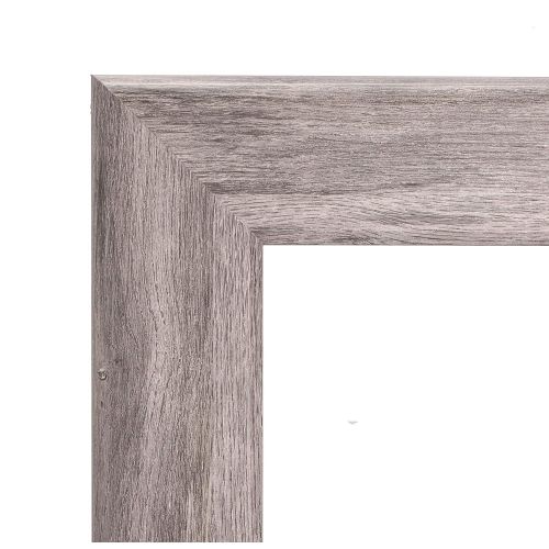  BrandtWorks AZBM35Skinny Weathered Barnwood Slim Floor Mirror 16.5 x 71.5 Grey