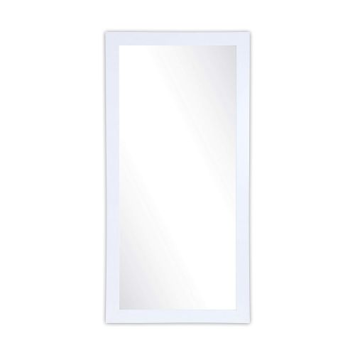  BrandtWorks AZBM086TS Framed Non Beveled Mirror, 32 x 66, Pearl White