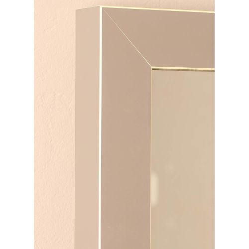  BrandtWorks AZBM70Thin Modern Matte Gray Slim Floor Mirror, 19 x 68.5