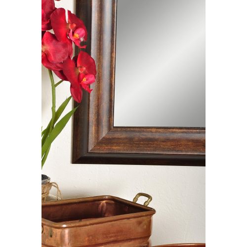  BrandtWorks AZBM31Thin Vintage Copper Hill Slim Floor Mirror, 20.5 x 70, Dark Brown