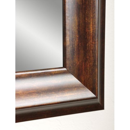  BrandtWorks AZBM31Thin Vintage Copper Hill Slim Floor Mirror, 20.5 x 70, Dark Brown