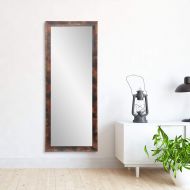 BrandtWorks, LLC AZBM051NM Framed Non Beveled Leaning Mirror 25.5 x 70.5 Burnt Mahogany
