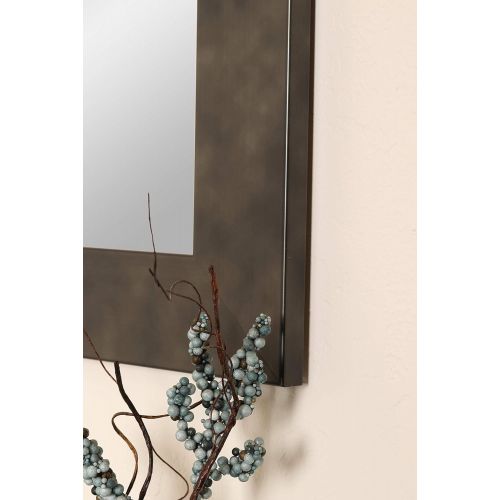  BrandtWorks AZ-BM25SKINNY Clouded Gunmetal Floor Mirror 16 x 71 Black