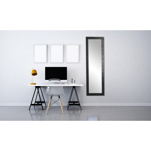  BrandtWorks AZ-BM25SKINNY Clouded Gunmetal Floor Mirror 16 x 71 Black