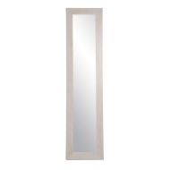 BrandtWorks AZBM77Skinny Farmhouse Gray Wood Grain Slim Floor Mirror 16 x 71