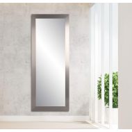 BrandtWorks, LLC AZBM078NM Framed Non Beveled Leaning Mirror 25.5 x 70.5 Silver