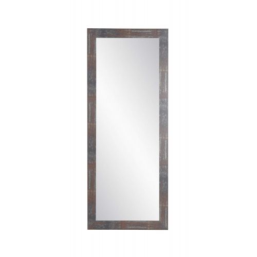  BrandtWorks, LLC AZBM078NM Framed Non Beveled Leaning Mirror 25.5 x 70.5 Silver