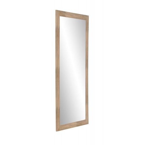  BrandtWorks AZBM089T Framed Non Beveled Mirror 32 x 66 Brown/White