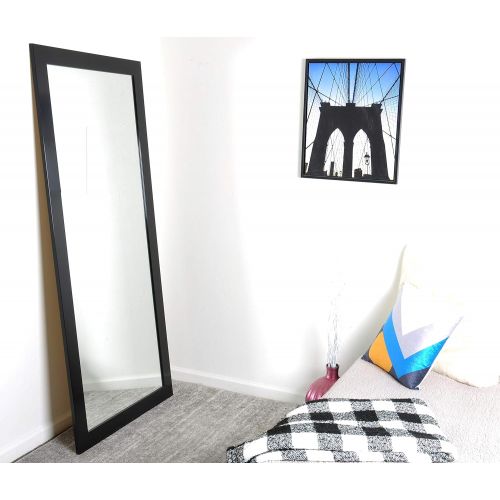  BrandtWorks, LLC AZBM080T Floor Mirror, 32 x 71, Black