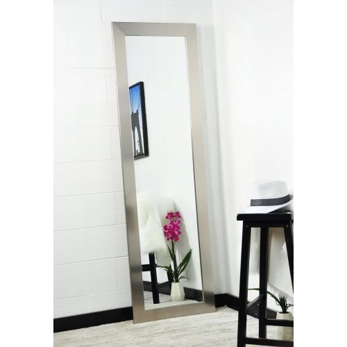  BrandtWorks BM1THIN Modern Silver Full Length Mirror, 21.5 x 71,