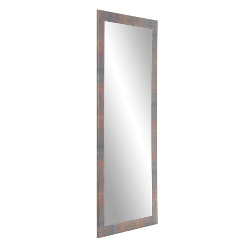  BrandtWorks AZBM090TS Framed Non Beveled Mirror 32 x 71 Brown/Dark Gray/Silver