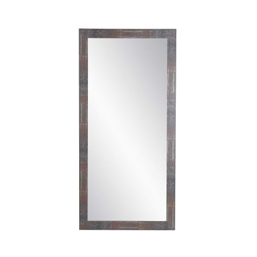  BrandtWorks AZBM090TS Framed Non Beveled Mirror 32 x 71 Brown/Dark Gray/Silver