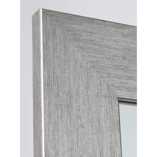  BrandtWorks BM4THIN Stainless Grain Full Length Mirror 21.5 x 71 Silver