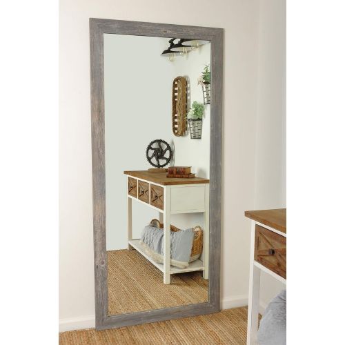  BrandtWorks BM041T Urban Frontier Barnwood Floor Mirror 32 x 71 Brown